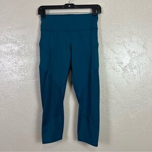Athleta Women Blue Crop Tight Leggings Pants High Rise Hiking Women's‎  Xsmall